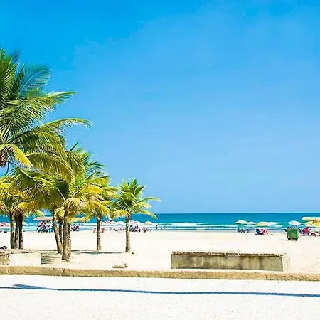 Lindo Apartamento Para Alugar Na Praia Grande Pe Na Areia Frente Ao Mar Exterior photo